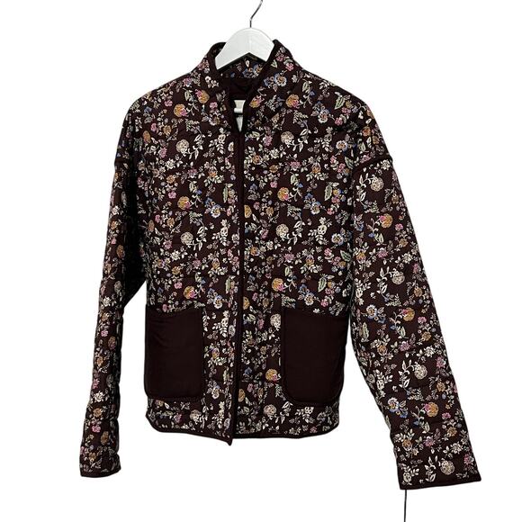BAGATELLE COLLECTION WOMENS SIZE XLARGE FLORAL COTTON QUILTED JACKET BROWN NEW - Picture 4 of 15